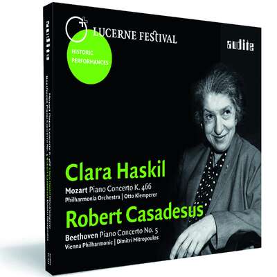 Clara Haskil plays Mozart: Piano Concerto K. 466 - Robert Casadesus plays Beethoven: Piano Concerto No. 5