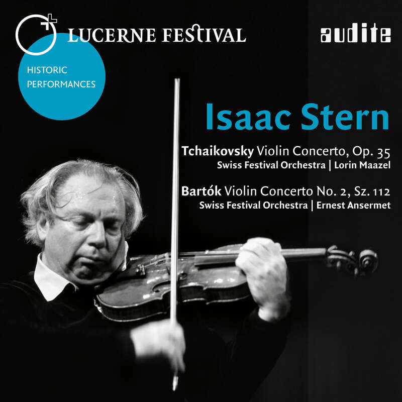 Cover: Isaac Stern plays Tchaikovsky: Violin Concerto, Op. 35 and Bartók: Violin Concerto No. 2, Sz. 112